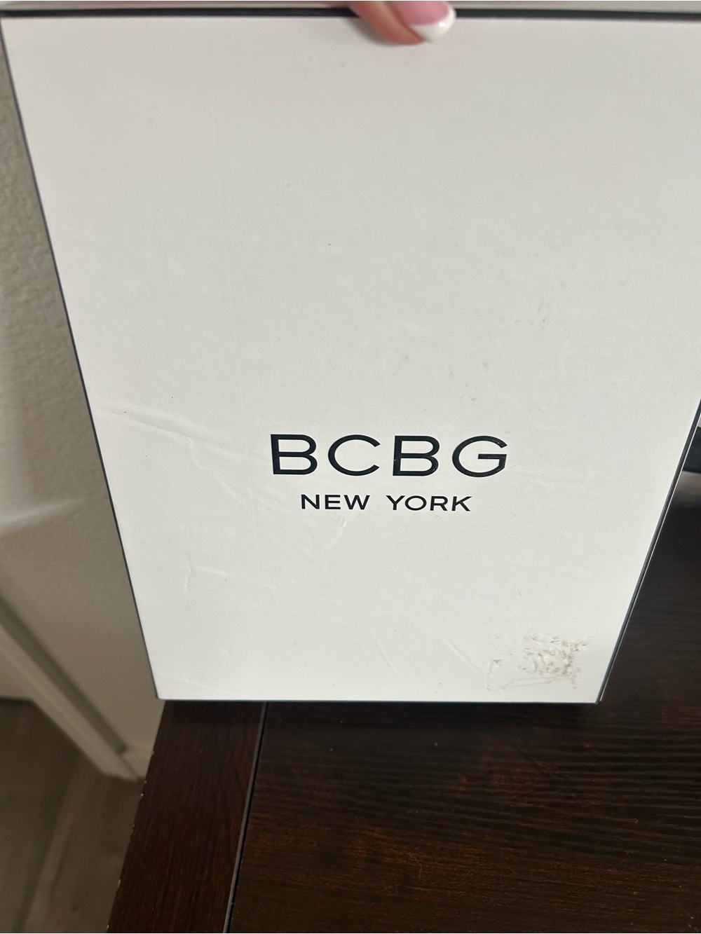 BCBG Black Ribbed Beanie with Silver Studs - Picture 4 of 4